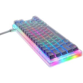Womier 66 key Custom Mechanical Keyboard Kit 65% 66 PCB CASE how swappable switch support lighting effects with RGB switch led (Womier66 G Bluie x1)