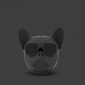 Bulldog Speaker,Mini Portable Speaker, Suitable for Mobile Phones,Computers,Tablets,Cool and Unique French Bulldog Shape, Gift for Dog Lovers - Matte Black