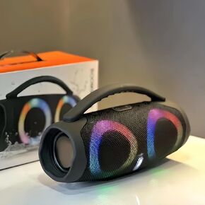 Portable Bluetooth Speakers, Portable Outdoor Speakers,Fashionable Music Players with LED Lights, Bluetooth 5.0 Wireless Speakers