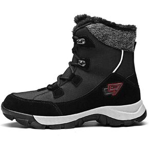 Womens Ankle Snow Boots Men Fur Winter Lined Warm Anti-Slip Cozy Casual Outdoor Comfortable Shoes Booties