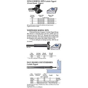 Whiteside Router Bits 6140 Boring Bit with 35mm Cutting Diameter and 3/8-Inch Shank