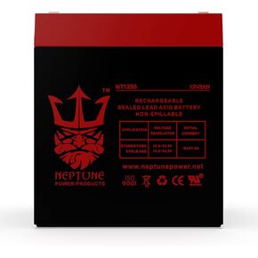 NT1250 12V 5AH Replacement Battery for Home Alarm System Battery Back Up Vista 20P ADT W/ F1 Terminals Quick & Easy Connection