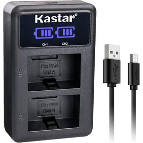 Kastar 4-Pack DMW-BMB9 Battery and LED2 USB Charger Compatible with Panasonic Lumix DC-FZ80, Lumix DC-FZ85, Lumix DMC-FZ40, Lumix DMC-FZ45, Lumix DMC-FZ47, Lumix DMC-FZ48 Camera