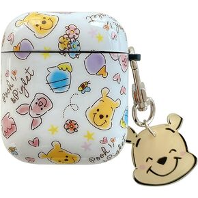 Soft TPU Case with Keychain Charm for Apple AirPods 1 2 AirPods1 AirPods2 1st 2nd Generation 2019 Lilo Stitch Blue Color Disney Anime Cartoon Cute Lovely Adorable Kids Girls
