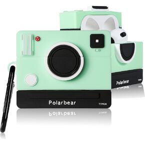 Mulafnxal for Airpods 3 3rd Generation Case Cute 3D Lovely Unique Cartoon for Airpod 3 Silicone Cover Fun Funny Cool Design Fashion Cases for Boys Girls Kids Teen for Air pods 3 (2023) (Green Camera)