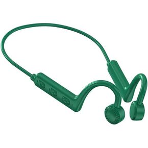 Sports Bone Conduction Bluetooth Headset Sound Guide Listening to Songs, Sweatproof Waterproof Wireless Earphones for Running, Gym, Hiking, Cycling (Green)