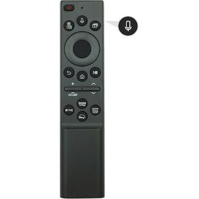 جهاز التحكم عن بعد الصوتي البديل BN59-01385A (بدون طاقة شمسية) الجديد لعام 2023 مناسب لتلفزيون Samsung الذكي، متوافق مع تلفزيونات Samsung Crystal UHD/QLED/Neo QLED/الإطار/4K/8K Series - ضمان لمدة عام in Kuwait