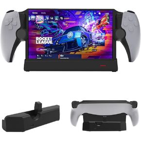PS Portal Charging Stand Charger Dock for PS Portal Remote Player Handheld Console Charging Organizer Holder with Magnetic Type-C Adapter & USB Charger Cable, Black
