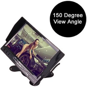 E-Kylin 7" TFT LCD Car Rearview Monitor, Remote Control, 2 Channels RCA Video Inputs - 12-24V 800 * 480HD Screen w/Sunshade Anti-Glare