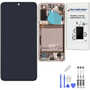 [Phantom Grey Frame] for Samsung Galaxy S21 AMOLED Screen Display Touch Digitizer LCD Replacement 6.2 Inch