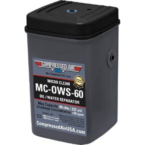 60 CFM Oil Water Separator Box, Self-Contained Air Compressor Condensate Treatment, Removes Oil from Compressed Air Condensate to Safely Drain Clean Water, MICRO CLEAN by CompressedAirUSA