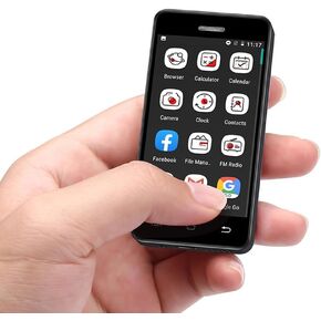 Mini Smartphone, Child Phone The World's Smallest Cell Phone 3.0 Inch Unlocked Android Small Phone 2G+16G 5.0MP Dual SIM Mini Phone 3G Mobile Tiny Phone (Blue)
