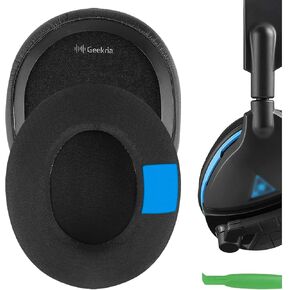 Geekria Sport Cooling Gel Replacement Ear Pads for Turtle Beach Stealth, Ear Force, Call of Duty, Recon, Series Headphones Ear Cushions, Headset Earpads, Ear Cups Cover Repair Parts (Black)