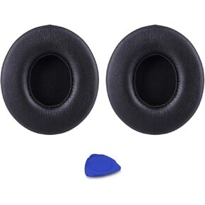 Professional Replacement Ear Pads for Beats Solo 2 & Beats Solo 3 Wireless Headphone,Noise Isolation Memory Foam,Softer PU Leather,Stronger Adhesive,Updated Thickened