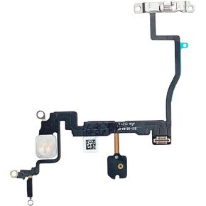 Johncase New OEM Power Button Control Switch On/Off + Flash Light + Mic Flex Cable w/Bracket Replacement Parts Compatible for iPhone 11 6.1" (All Carriers)