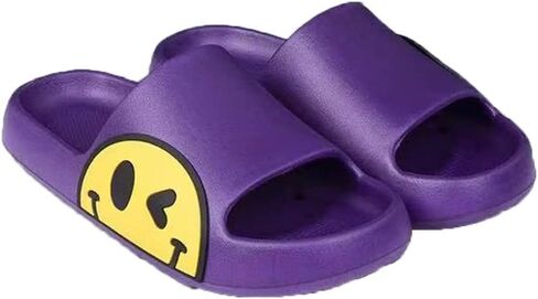 Wink Smile Face Antiskid Open Toe Daily Casual Thick Slider Slippers for Girls and Women in Saudi Arabia