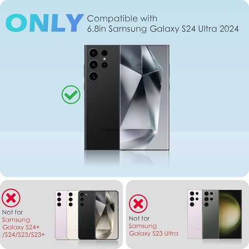 imluckies [تصميم من 4 عبوات لهاتف Samsung Galaxy S24 Ultra واقي عدسة الكاميرا، طبقة حماية لشاشة الكاميرا الخلفية من الزجاج المقسى عالي الدقة مضاد للخدش لهاتف S24u 5G 2024، شفاف in Kuwait