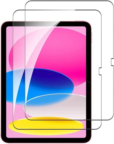 واقي شاشة JOKITA مكون من قطعتين لجهاز iPad 10.9 الجيل العاشر 2022، زجاج مقوى مقاوم للخدش 9H، وضوح عالي الدقة، خالٍ من الفقاعات، مضاد لبصمات الأصابع، سهل التركيب، متوافق مع قلم Apple. in Kuwait