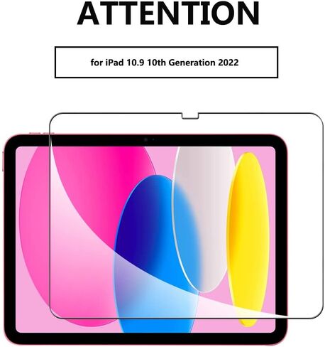 واقي شاشة JOKITA مكون من قطعتين لجهاز iPad 10.9 الجيل العاشر 2022، زجاج مقوى مقاوم للخدش 9H، وضوح عالي الدقة، خالٍ من الفقاعات، مضاد لبصمات الأصابع، سهل التركيب، متوافق مع قلم Apple. in Kuwait