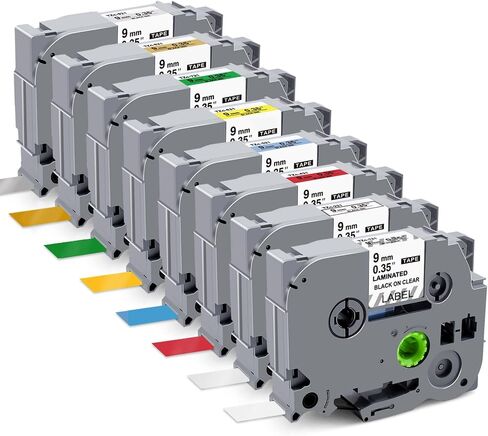 Label Maker Tape Replacement for Brother TZe TZ Tape 9mm 0.35 Inch Laminated TZe121-921 P Touch Label Tape 9mm Work for Brother Label Maker PTD200 PTD210 PTH110 PTD220, 8 Pack in Saudi Arabia