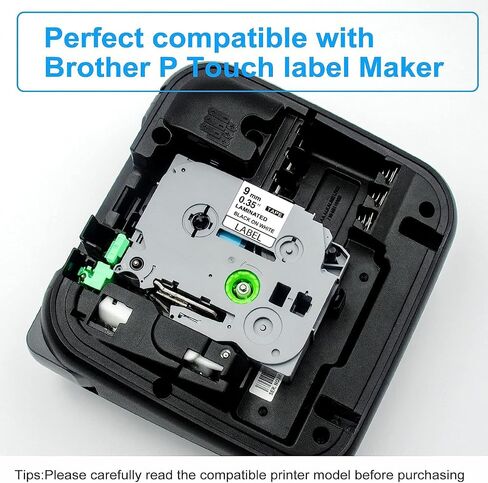 Label Maker Tape Replacement for Brother TZe TZ Tape 9mm 0.35 Inch Laminated TZe121-921 P Touch Label Tape 9mm Work for Brother Label Maker PTD200 PTD210 PTH110 PTD220, 8 Pack in Saudi Arabia
