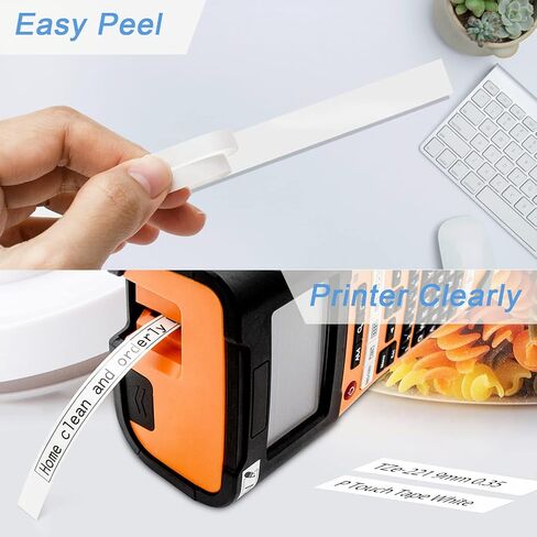 Label Maker Tape Replacement for Brother TZe TZ Tape 9mm 0.35 Inch Laminated TZe121-921 P Touch Label Tape 9mm Work for Brother Label Maker PTD200 PTD210 PTH110 PTD220, 8 Pack in Saudi Arabia