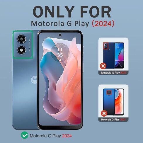 for Motorola Moto G Play 2024 Case with Tempered Glass Screen Protector and Camera Lens Cover,Rotated Ring Stable Kickstand,Heavy Duty Shockproof Protective Phone Cover-Mint Green in Saudi Arabia