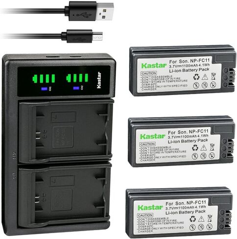 Kastar LTD2 USB Battery Charger Replacement for Sony NP-FC11 NP-FC10 Battery, Sony BC-VC10 Charger, Sony Cyber-shot DSC-P8L, Cyber-shot DSC-P9, Cyber-shot DSC-V1 Cameras in Saudi Arabia