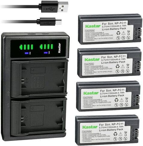 Kastar LTD2 USB Battery Charger Replacement for Sony NP-FC11 NP-FC10 Battery, Sony BC-VC10 Charger, Sony Cyber-shot DSC-P8L, Cyber-shot DSC-P9, Cyber-shot DSC-V1 Cameras in Saudi Arabia