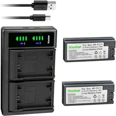 Kastar LTD2 USB Battery Charger Replacement for Sony NP-FC11 NP-FC10 Battery, Sony BC-VC10 Charger, Sony Cyber-shot DSC-P8L, Cyber-shot DSC-P9, Cyber-shot DSC-V1 Cameras in Saudi Arabia
