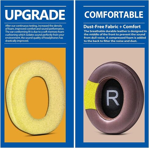 AONIC 50 Ear Pads - TRANSTEK Replacement Ear Cushion Foam Compatible with AONIC 50 Headphones Soft I Comfortable Memory Foam (Black Leather) in Saudi Arabia