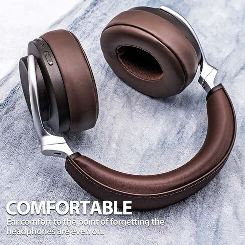 AONIC 50 Ear Pads - TRANSTEK Replacement Ear Cushion Foam Compatible with AONIC 50 Headphones Soft I Comfortable Memory Foam (Black Leather) in Saudi Arabia