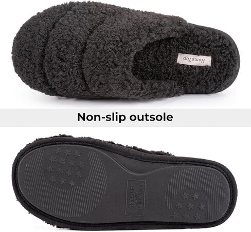 HomeTop Women's Fuzzy Fleece Memory Foam House Slippers in Saudi Arabia