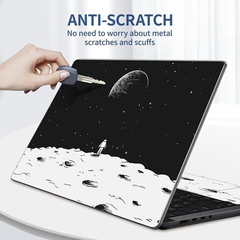 IMMOENUC 3-in-1 Laptop Skin Sticker for 2023 MacBook Pro 14 M3 Pro/Max 14 inch A2992/A2918 Laptop Cover Top Cover+Bottom Cover+Full Tray Sticker Compatible with 2021 Pro 14 (A2779,A2442) Earth Black in Saudi Arabia