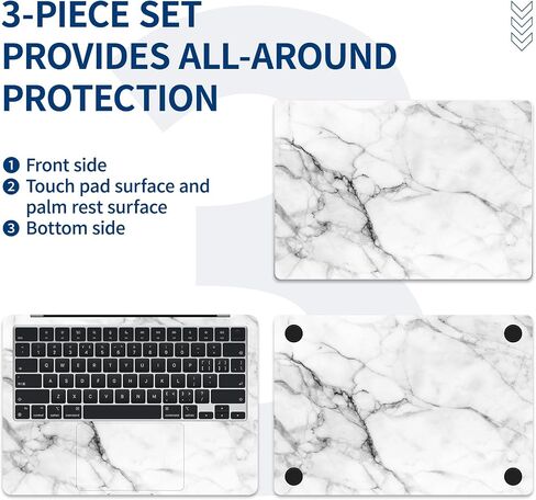 IMMOENUC 3-in-1 Laptop Skin Sticker for 2023 MacBook Pro 14 M3 Pro/Max 14 inch A2992/A2918 Laptop Cover Top Cover+Bottom Cover+Full Tray Sticker Compatible with 2021 Pro 14 (A2779,A2442) Earth Black in Saudi Arabia