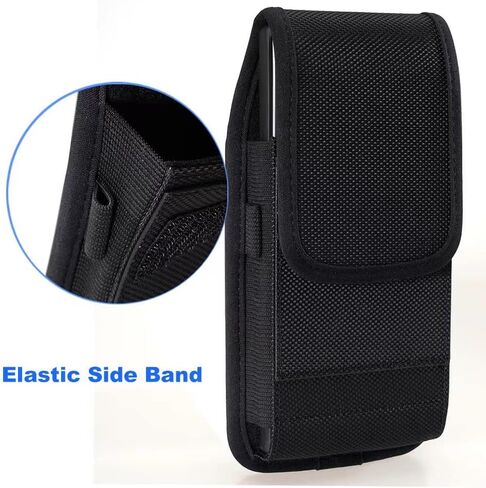 Nylon Cell Phone Holster for Samsung Galaxy S24+ S23 Plus S22+ S21+ S21 FE S23 FE S10+ A34 A54 A53 A52 A33 Note 20 5G, iPhone 15 Pro Max 14 13 12 11 Pro Max, OnePlus N20, Belt Clip Case Pouch Holder in Saudi Arabia