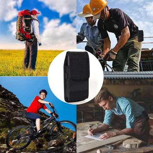 Nylon Cell Phone Holster for Samsung Galaxy S24+ S23 Plus S22+ S21+ S21 FE S23 FE S10+ A34 A54 A53 A52 A33 Note 20 5G, iPhone 15 Pro Max 14 13 12 11 Pro Max, OnePlus N20, Belt Clip Case Pouch Holder in Saudi Arabia