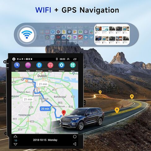 Android Car Stereo for Ford Transit 2014-2018,Wireless Carplay Android Auto Car Radio,2G+64G 9.7'' Touch Screen Head Unit Bluetooth GPS Navigation Mirror Link Hi-Fi FM USB WiFi AHD Backup Camera SWC in Saudi Arabia