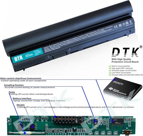 DTK RFJMW K4CP5 Y61CV J79X4 FRR0G Laptop Battery Replacement for DELL Latitude E6120 E6220 E6230 E6320 E6330 E6430S Notebook 6-Cell 11.1v 5200mAh in Saudi Arabia