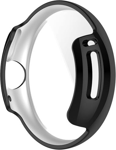 (2 Pack) T Tersely Protective Case Cover for Google Pixel Watch 2/1, Soft TPU Ultra-Slim Scratch Resistant Bumper Protective Cover for Google Pixel Watch Accessories (Black+Black) in Saudi Arabia