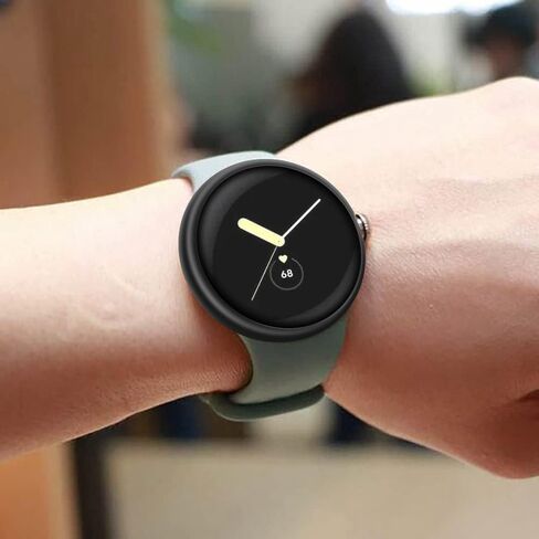 (2 Pack) T Tersely Protective Case Cover for Google Pixel Watch 2/1, Soft TPU Ultra-Slim Scratch Resistant Bumper Protective Cover for Google Pixel Watch Accessories (Black+Black) in Saudi Arabia