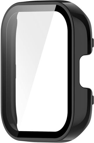 FitTurn Compatible with Xiaomi MI Redmi Watch 3/lite 3 Screen Protector Cases Replacement PC Slim Case Cover 3D Full Coverage Tempered Glass Screen Protector for Redmi Watch 3 (Black*3) in Saudi Arabia