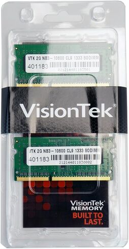 VisionTek 4GB DDR3 1333 MHz (PC3-10600) CL9 SODIMM, Notebook Memory - 900449 in Saudi Arabia