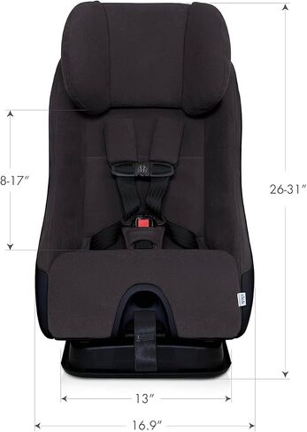 Clek Fllo Convertible Car Seat - Compact Design for 3-Across Seating, Extended Rear-Facing with Anti-Rebound Bar (Thunder) in Saudi Arabia