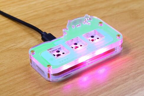 3-Key Mini Bongo Cat USB-C Macro Pad with VIA Auto Detection in Kuwait