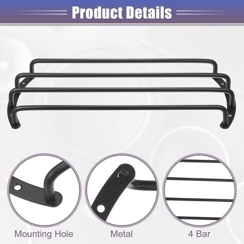 ACROPIX Universal Black Iron 12 بوصة مكبر صوت شواء بار مكبر صوت مضخم صوت شبكة شواء 12 بوصة 4 بار مكبر صوت مصبغة غطاء حماية مكبر الصوت مع مسامير - حزمة من 1 in Saudi Arabia