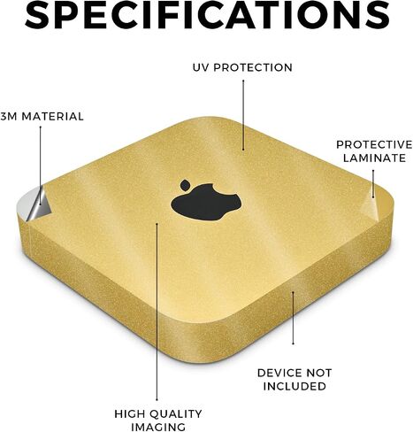 Glossy Glitter Skin Compatible with Apple Mac Mini M2 (2023) - Time Lord Box - Premium 3M Vinyl Protective Wrap Decal Cover - Easy to Apply | Crafted in The USA by MightySkins in Saudi Arabia