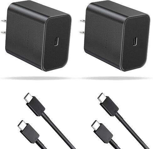 Super Fast Charger Type C, 2 Pack 25W USB C Fast Charger for Samsung Galaxy S22 Ultra/S22/S22+/S23 Ultra/S23/S21 Ultra//Note 20/Note 10/A53 in Saudi Arabia