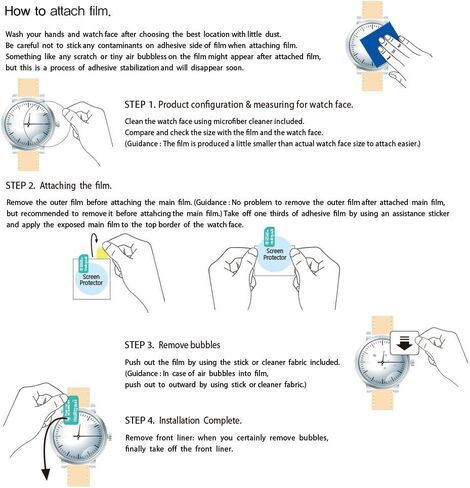 Healingshield Watch Face Protector Guard [Front 3pcs] (30mm(1.18in)) in Saudi Arabia