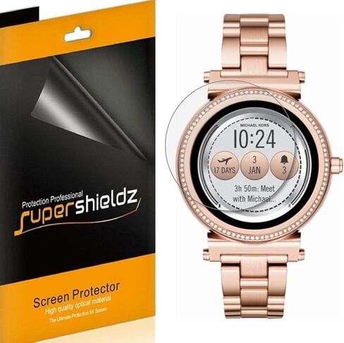 Supershieldz (6 عبوات) مصممة لساعة Michael Kors Access (الجيل 3) Sofie الذكية (MKT5020، 5021، 5022، 5036، 5041) واقي شاشة، درع شفاف عالي الدقة (PET) in Saudi Arabia